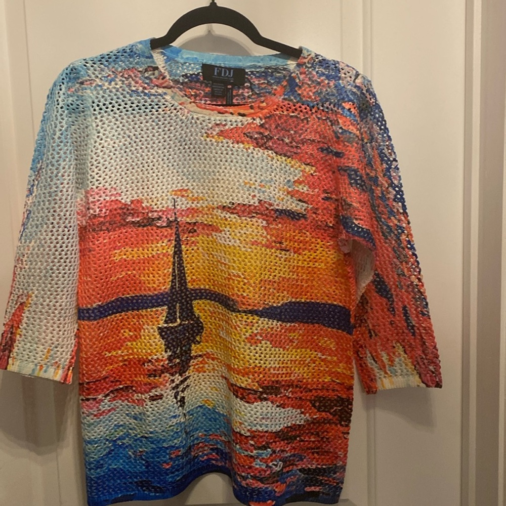 NWOT open weave knit top
